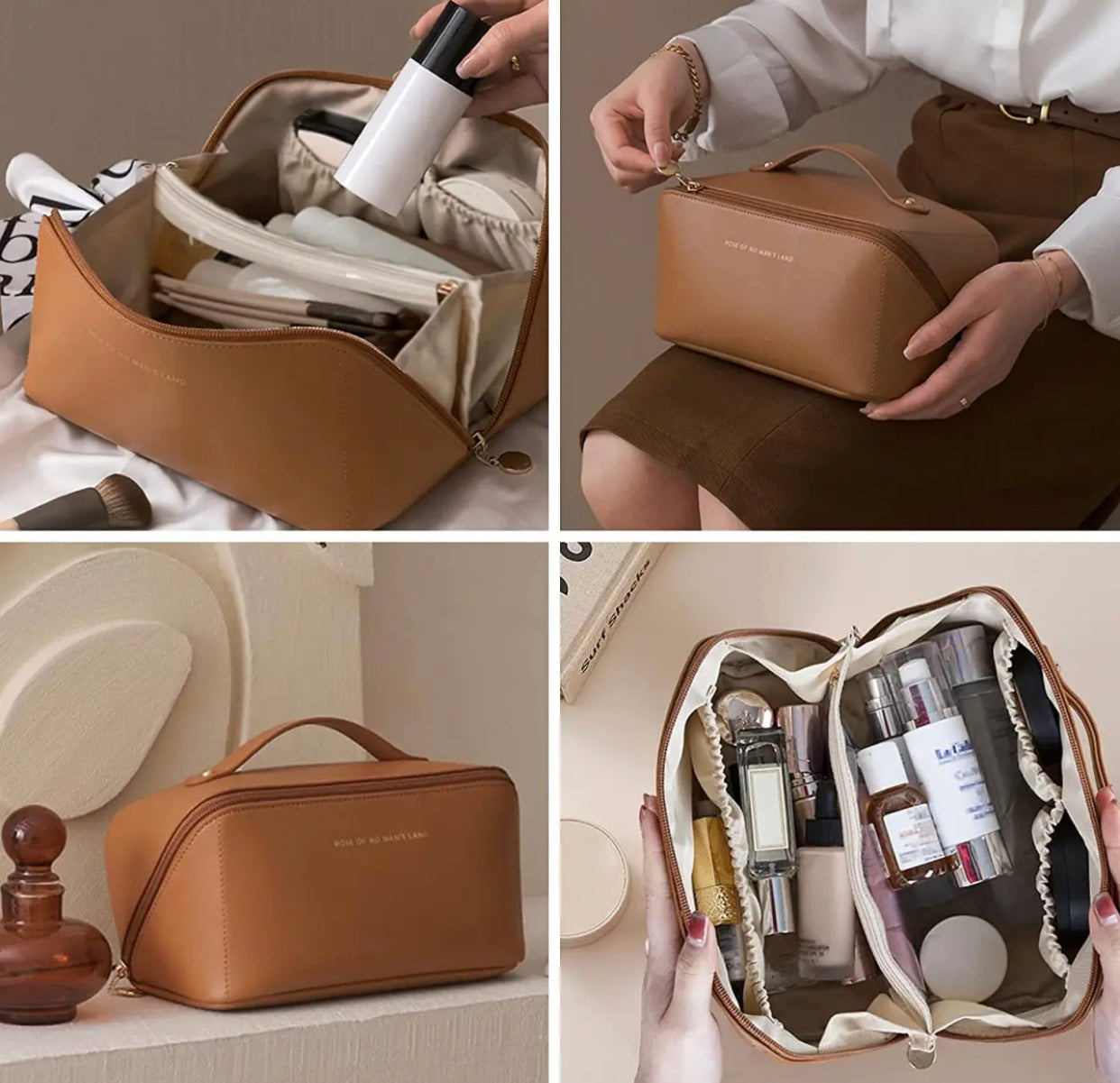 Organizing cosmetic bag