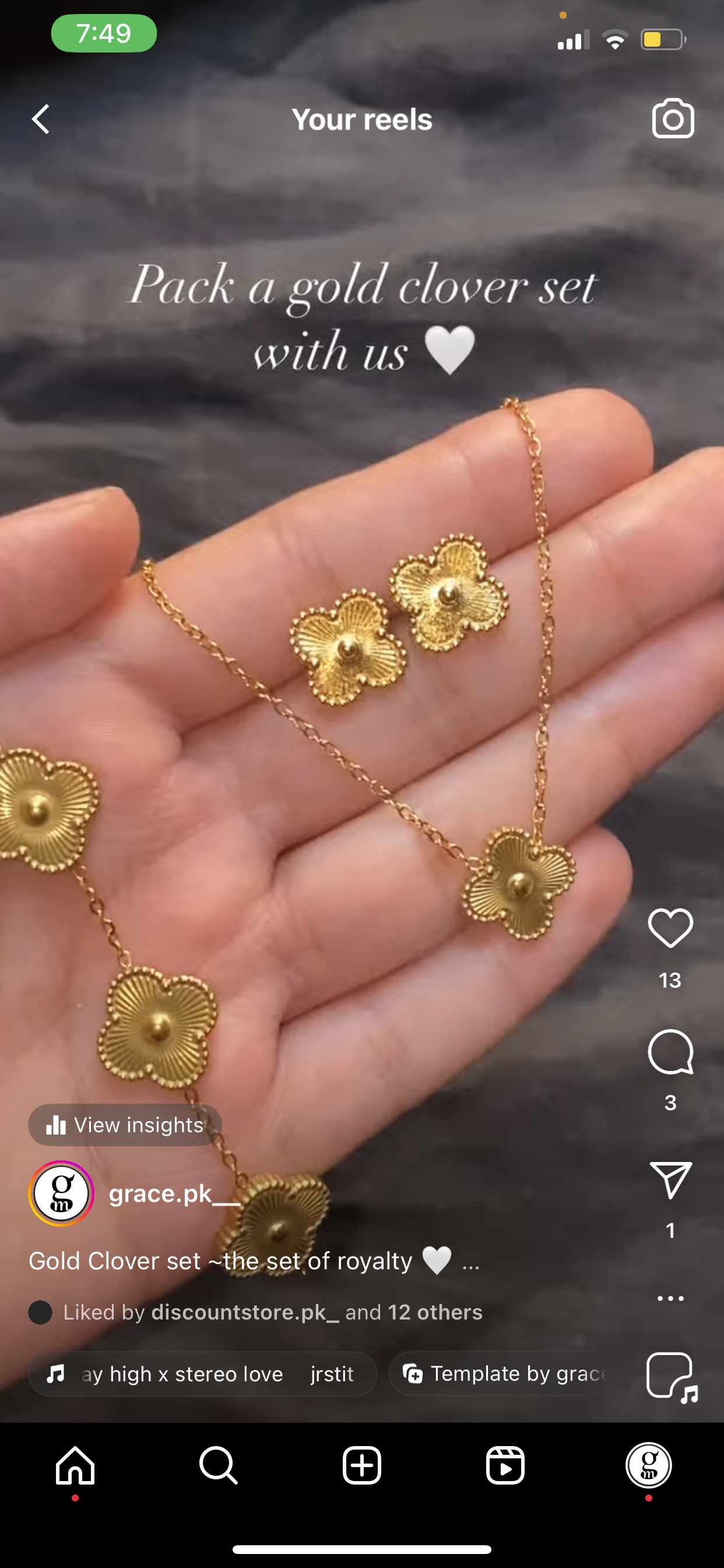 Gold Clover set