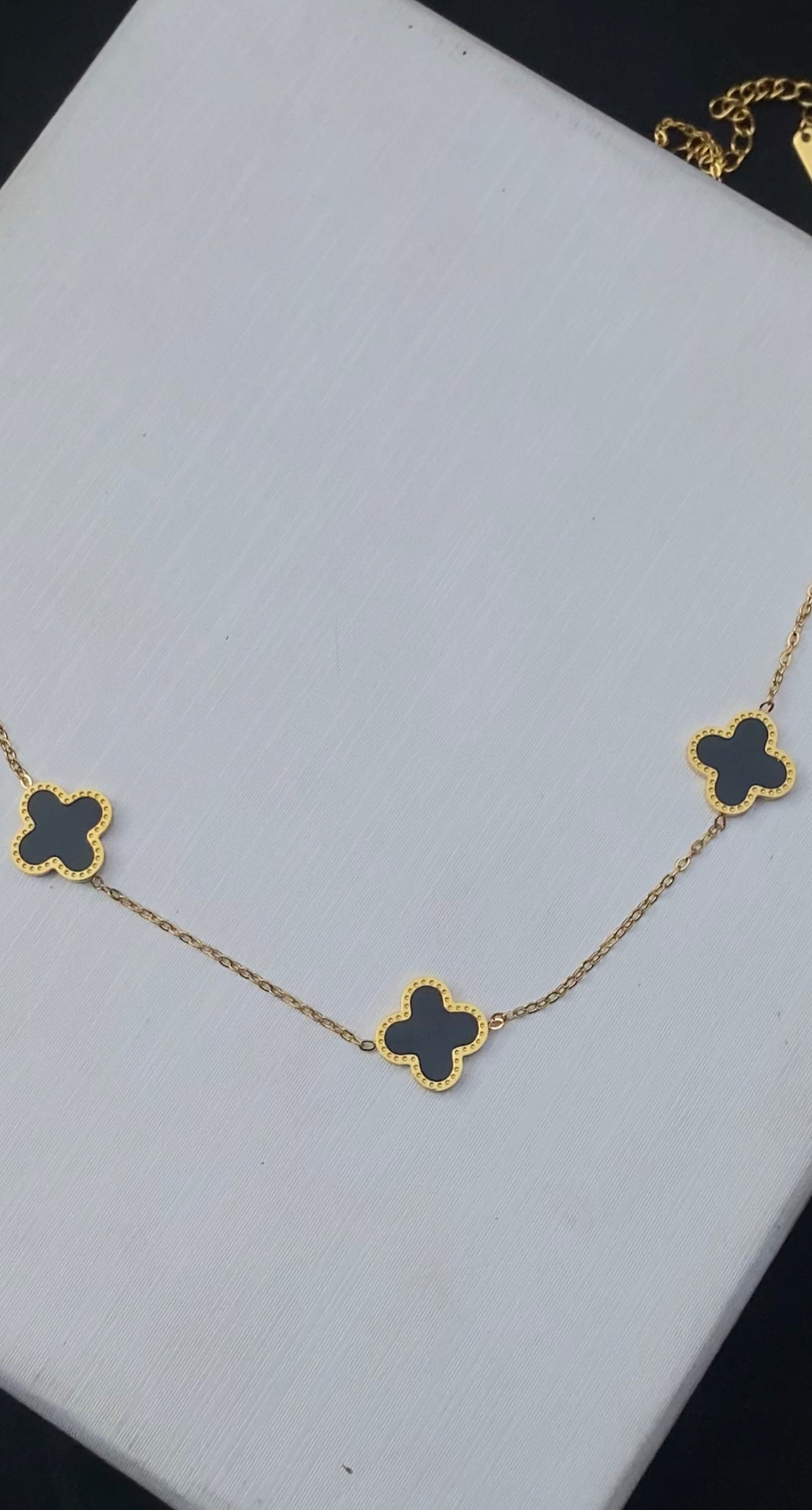 Embellished all neck clover