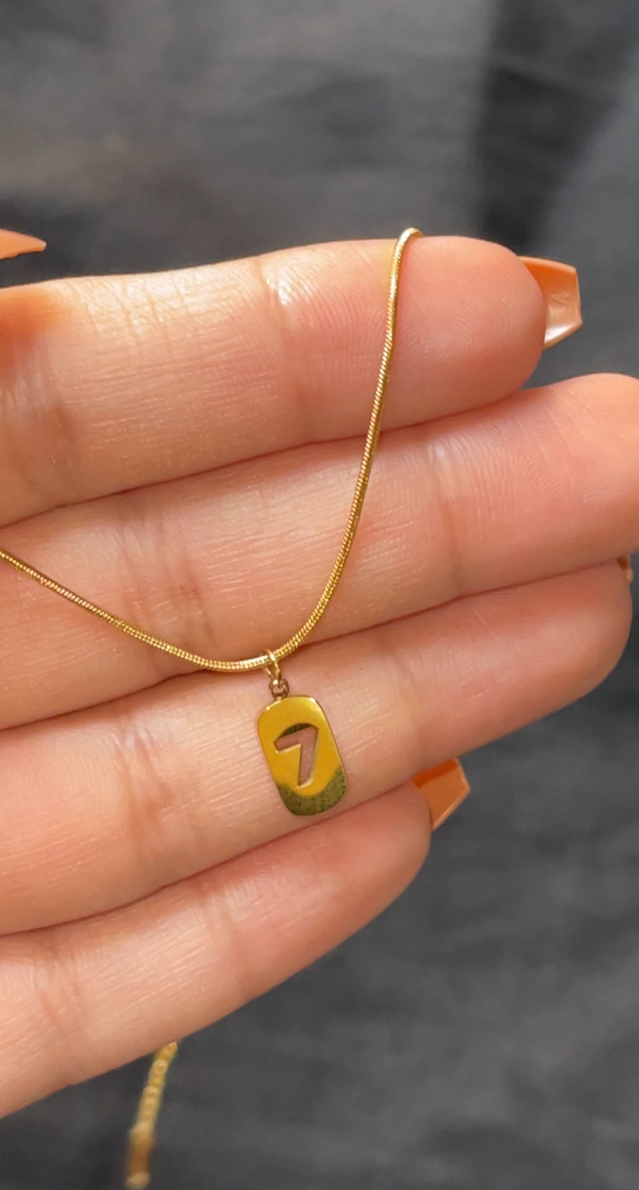 Letter 7 pendant