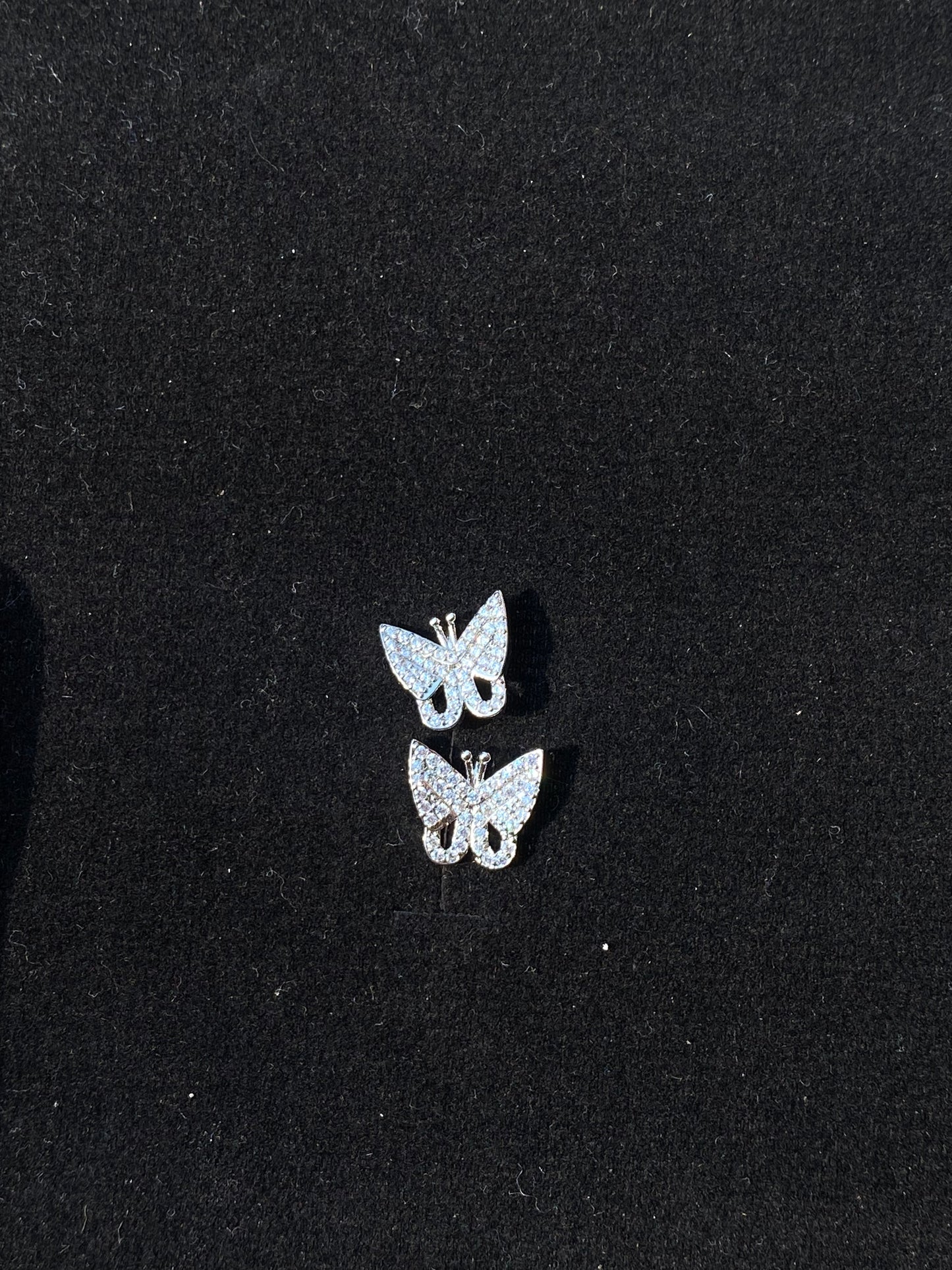 Minimal zircon butterfly studs